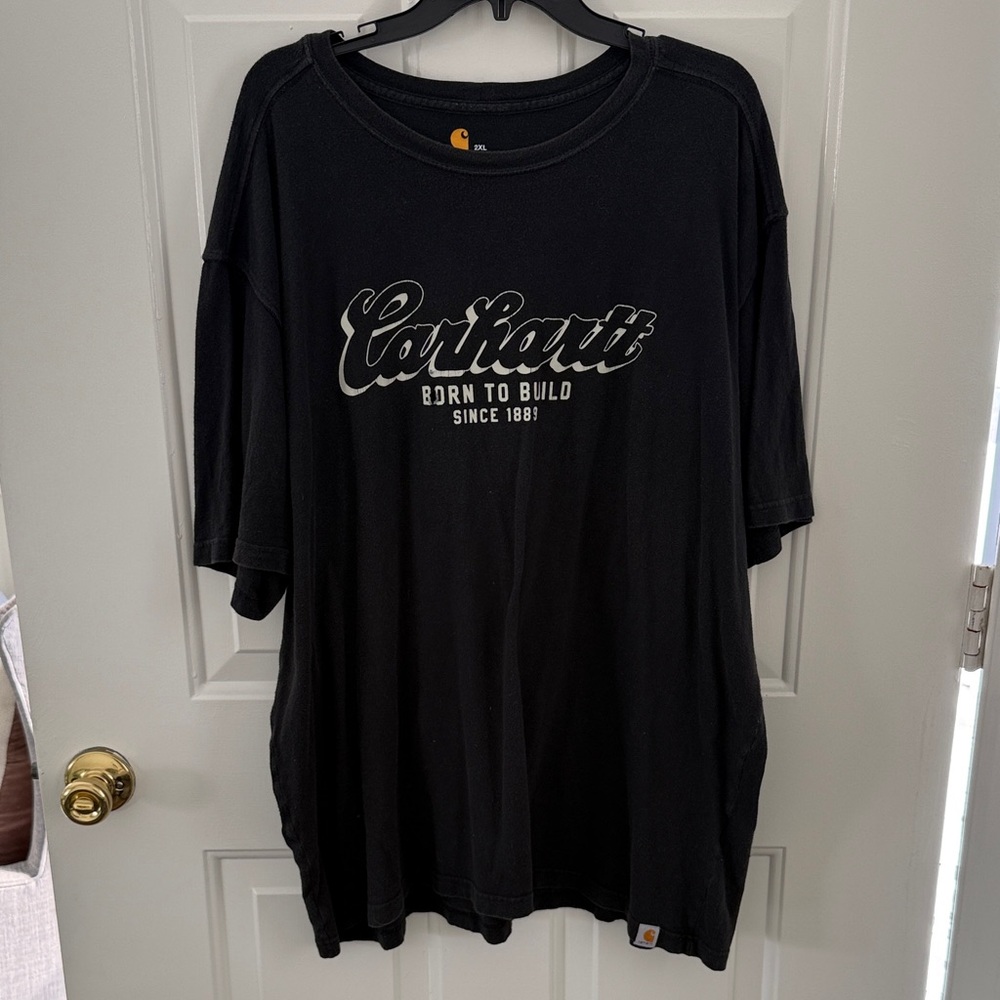 Carhartt Black Logo Tee Shirt - Size 2XL